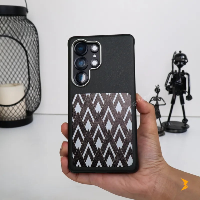 Chevron Leather Magsafe Case Samsung S25 Ultra