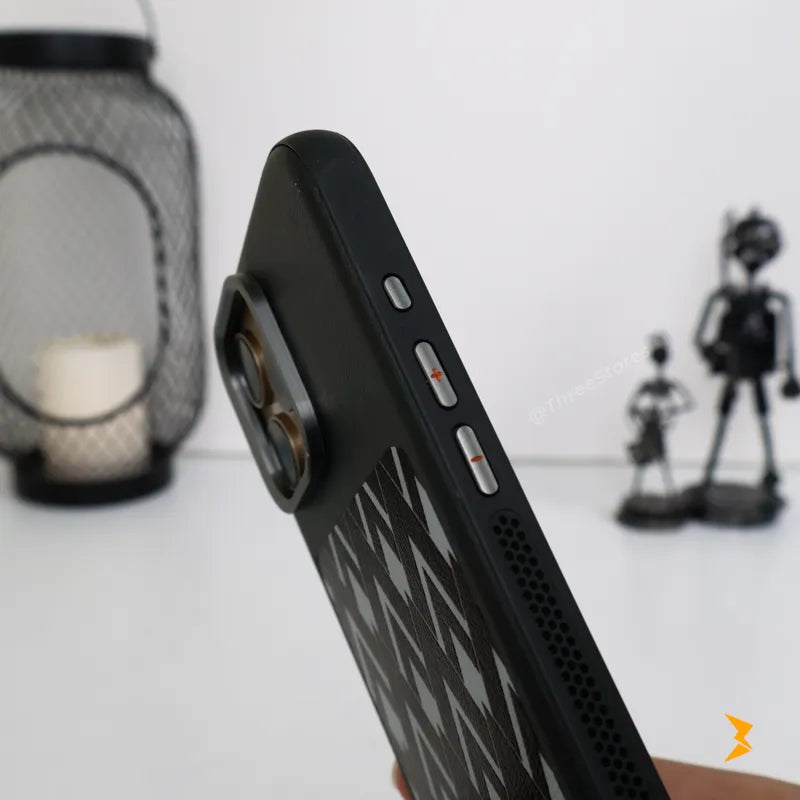 Chevron Leather Magsafe Case iPhone 14 Pro Max