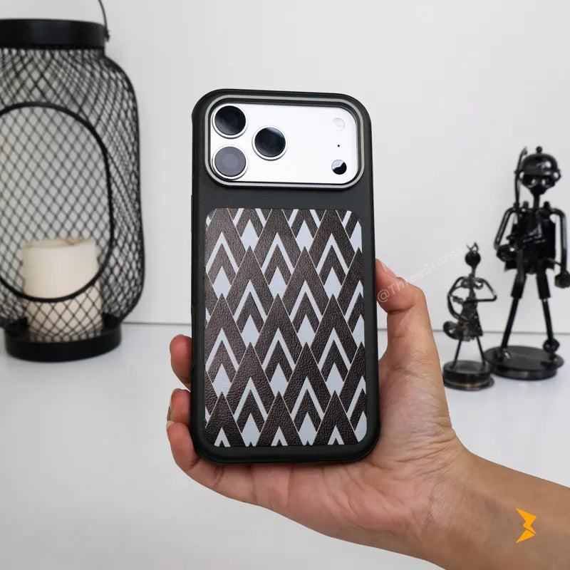 Chevron Leather Magsafe Case iPhone 17 Pro Max