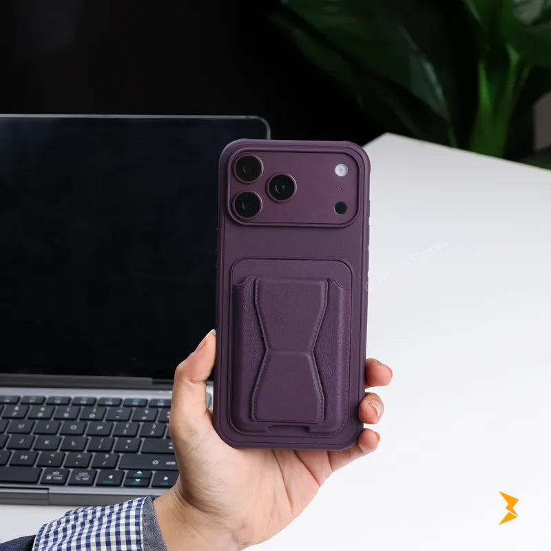 HDD Fionke Stand Leather Case iPhone 17/18 Pro Max