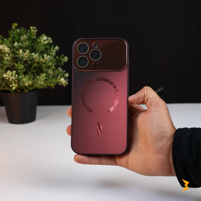 Burgundy Glow Camera Protection Magsafe Case iPhone 13 Pro Max