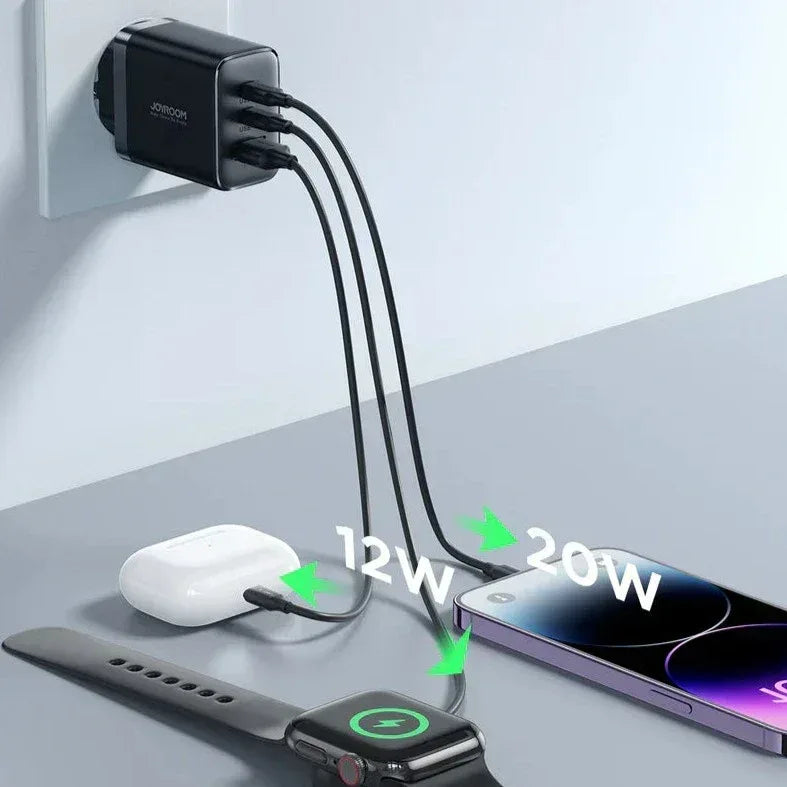 Joyroom 32W 2PD+QC Mini intelligent 3-Port Fast Charger JR-TCF10EU - Three