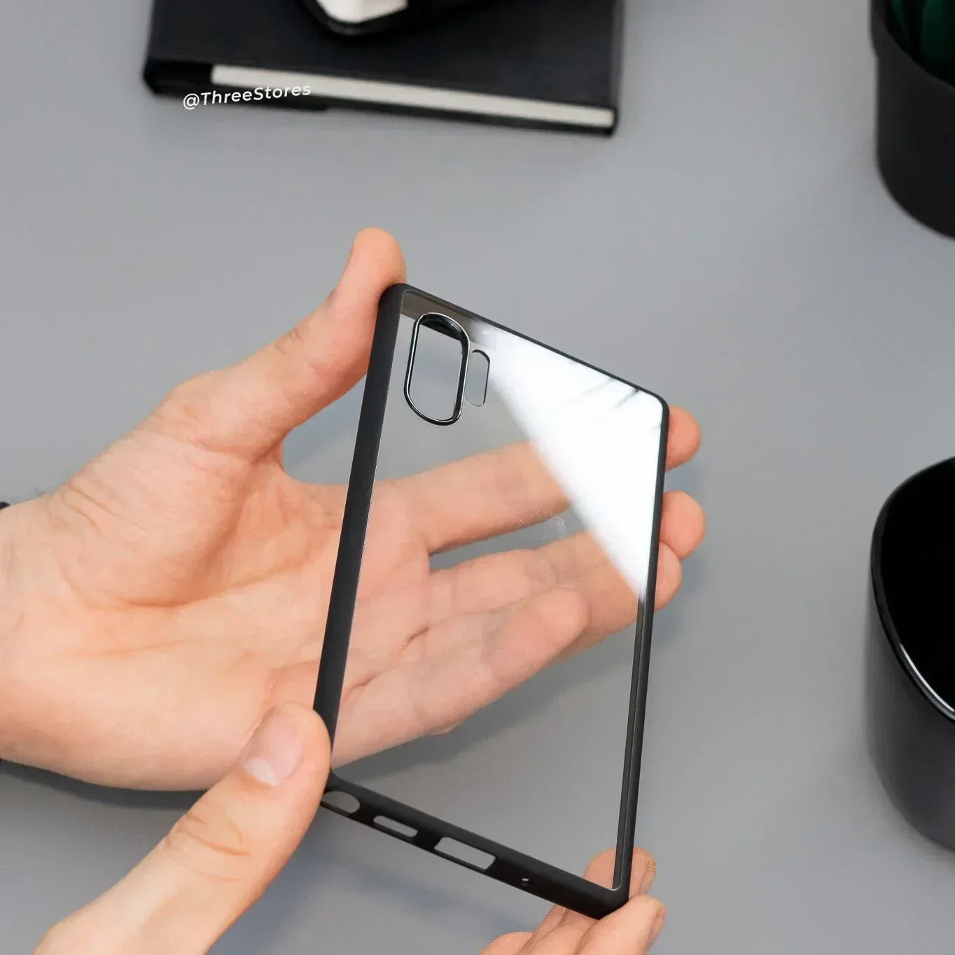 Q Series TPU Clear Back Case Samsung Note 10 Plus - Three