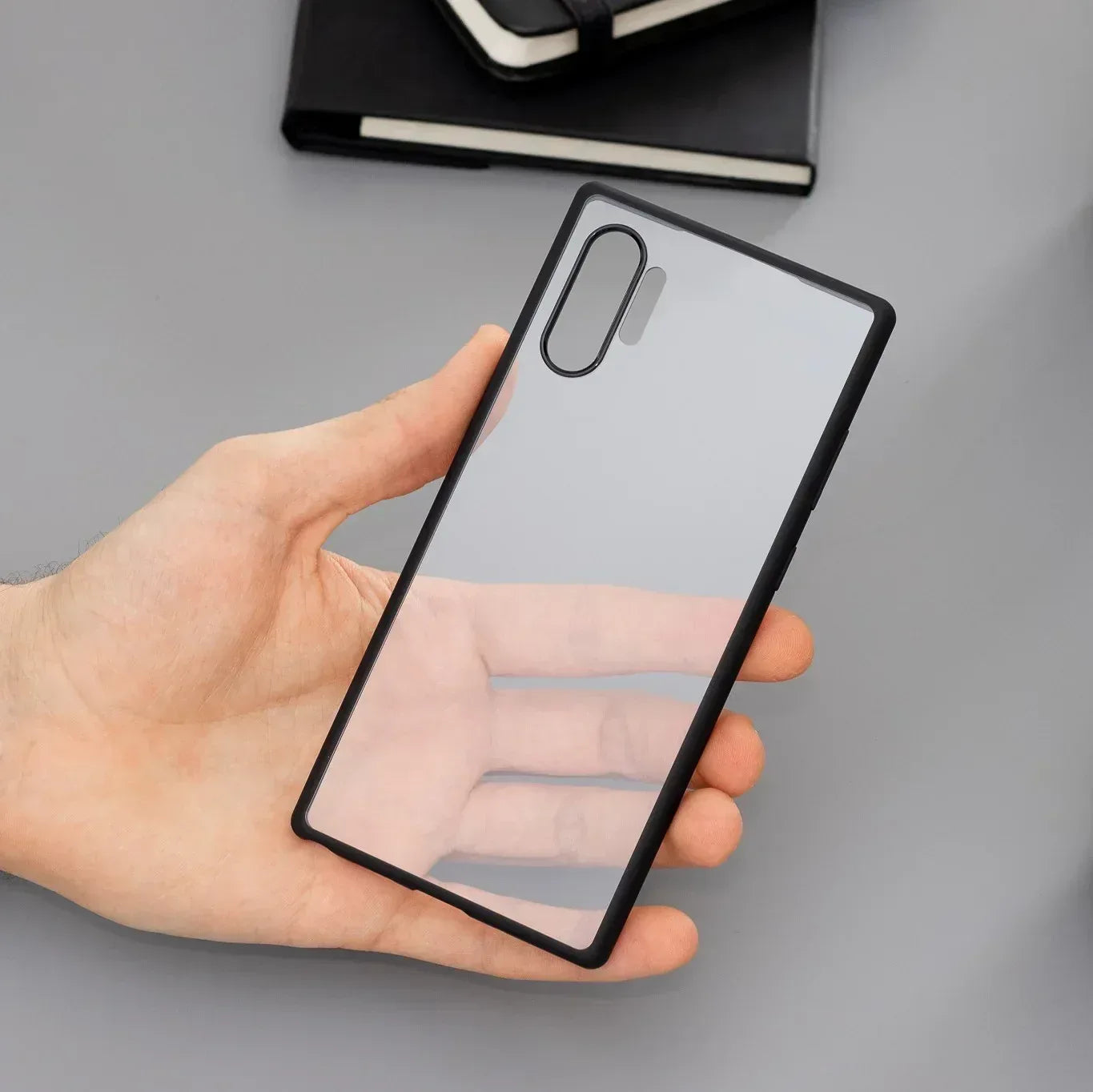 Q Series TPU Clear Back Case Samsung Note 10 Plus - Three