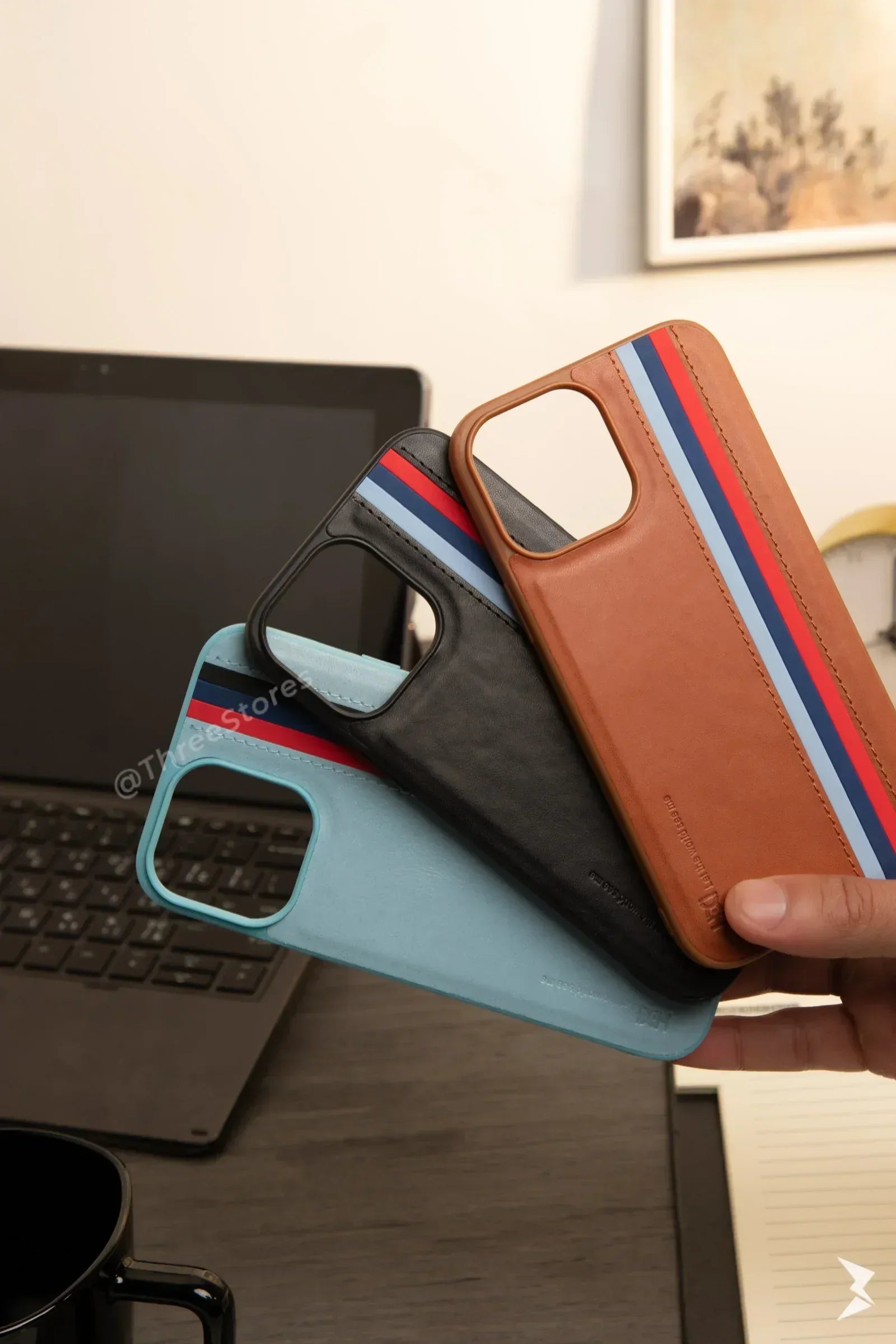 HDD Flag Leather Case iPhone 14 Pro Max - Three