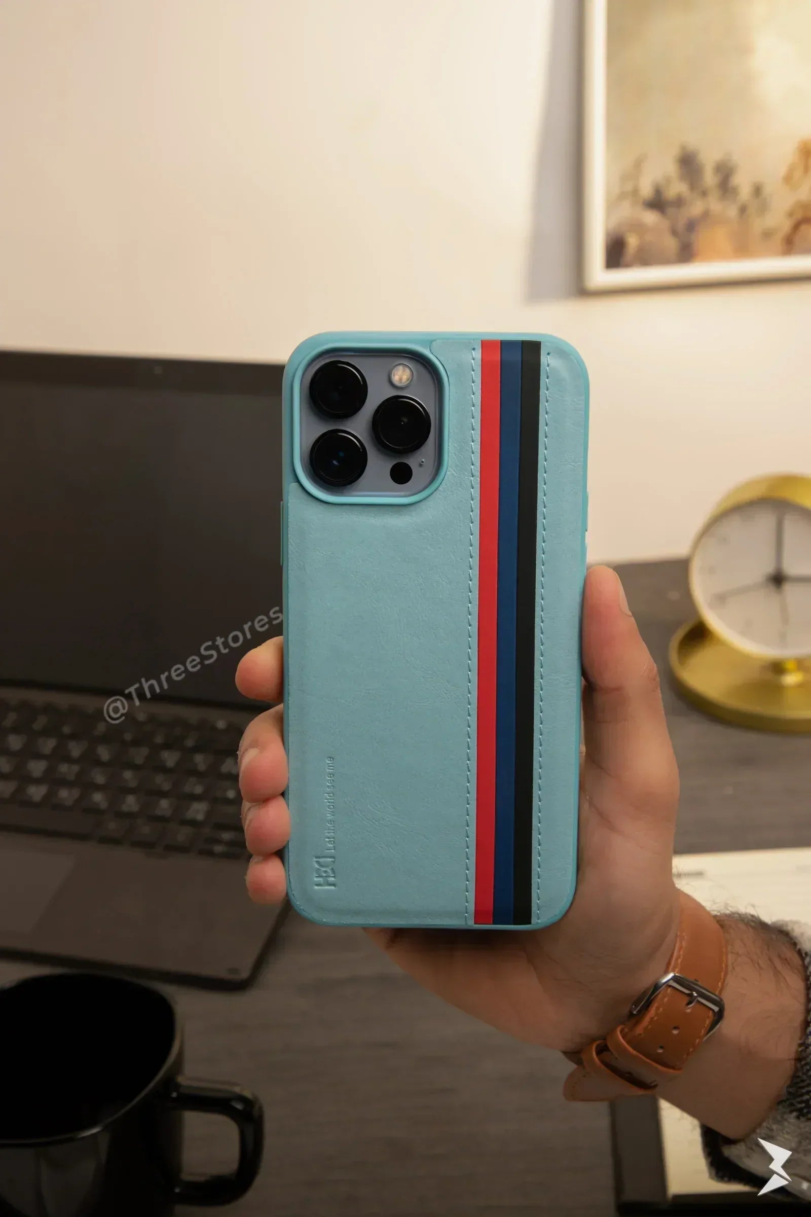 HDD Flag Leather Case iPhone 14 Pro Max - Three