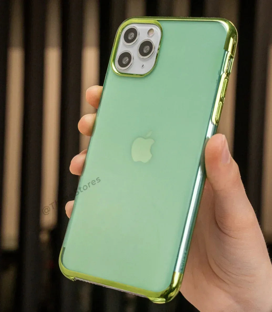 Colored Transparent TPU Case iPhone 11 Pro Max - Three