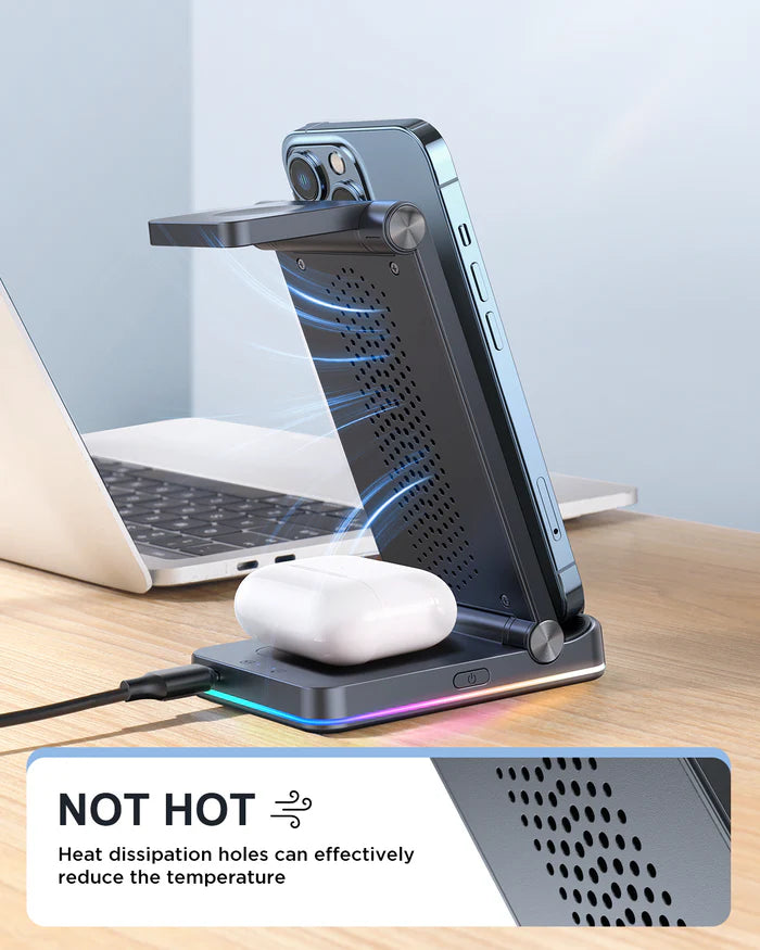 Joyroom 3-in-1 Foldable Wireless Charging Station JR-WQN01