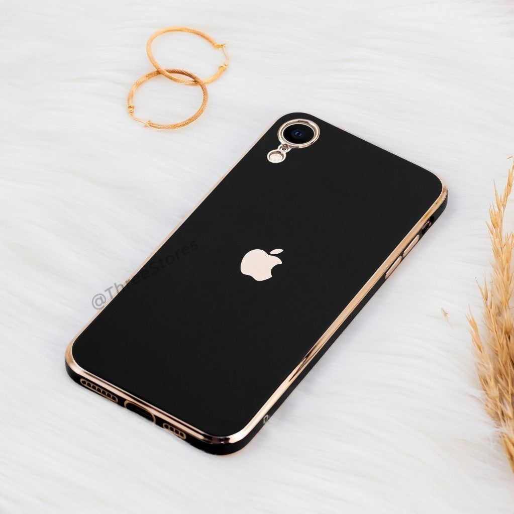 Plating Gold Lens Protection Case iPhone XR