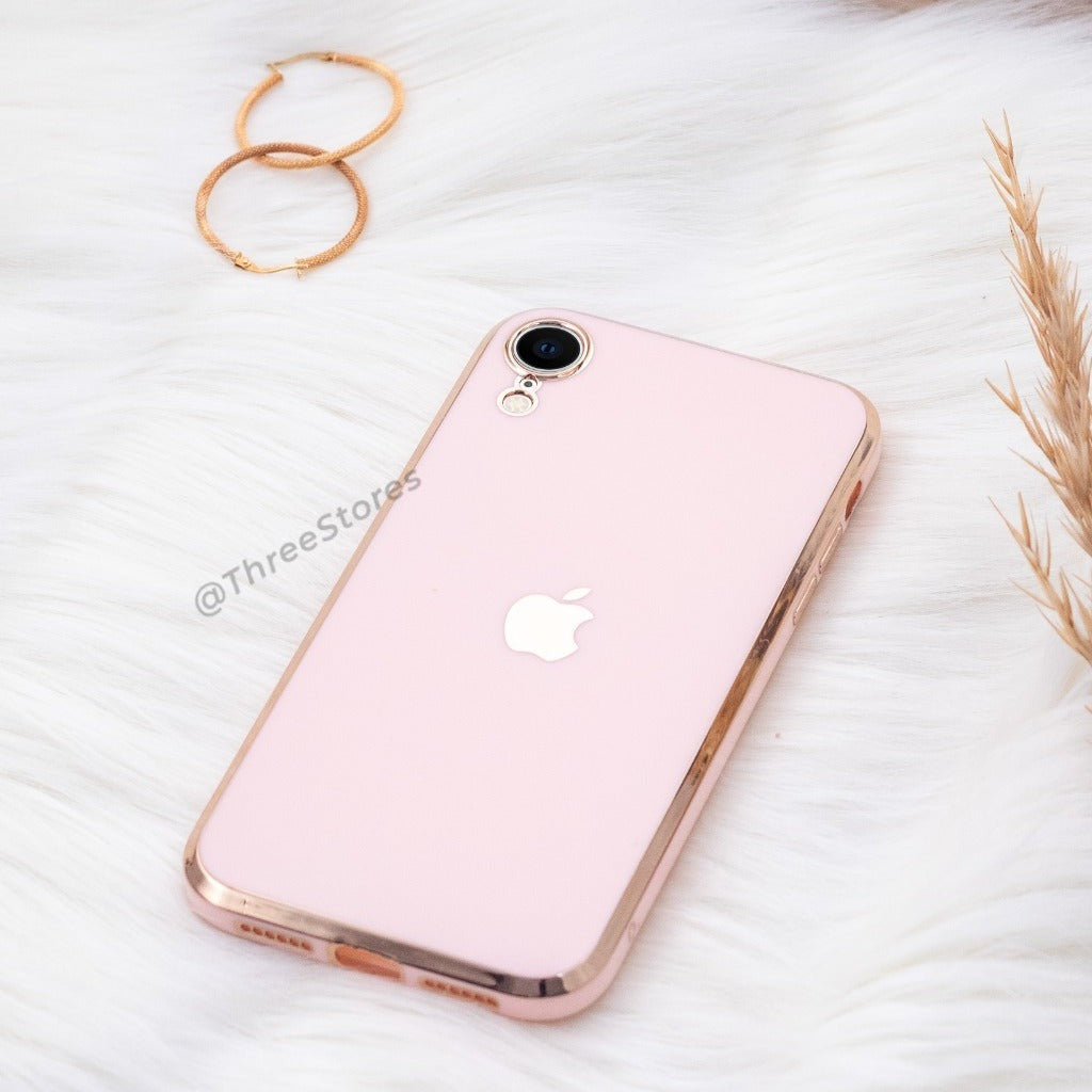 Plating Gold Lens Protection Case iPhone XR