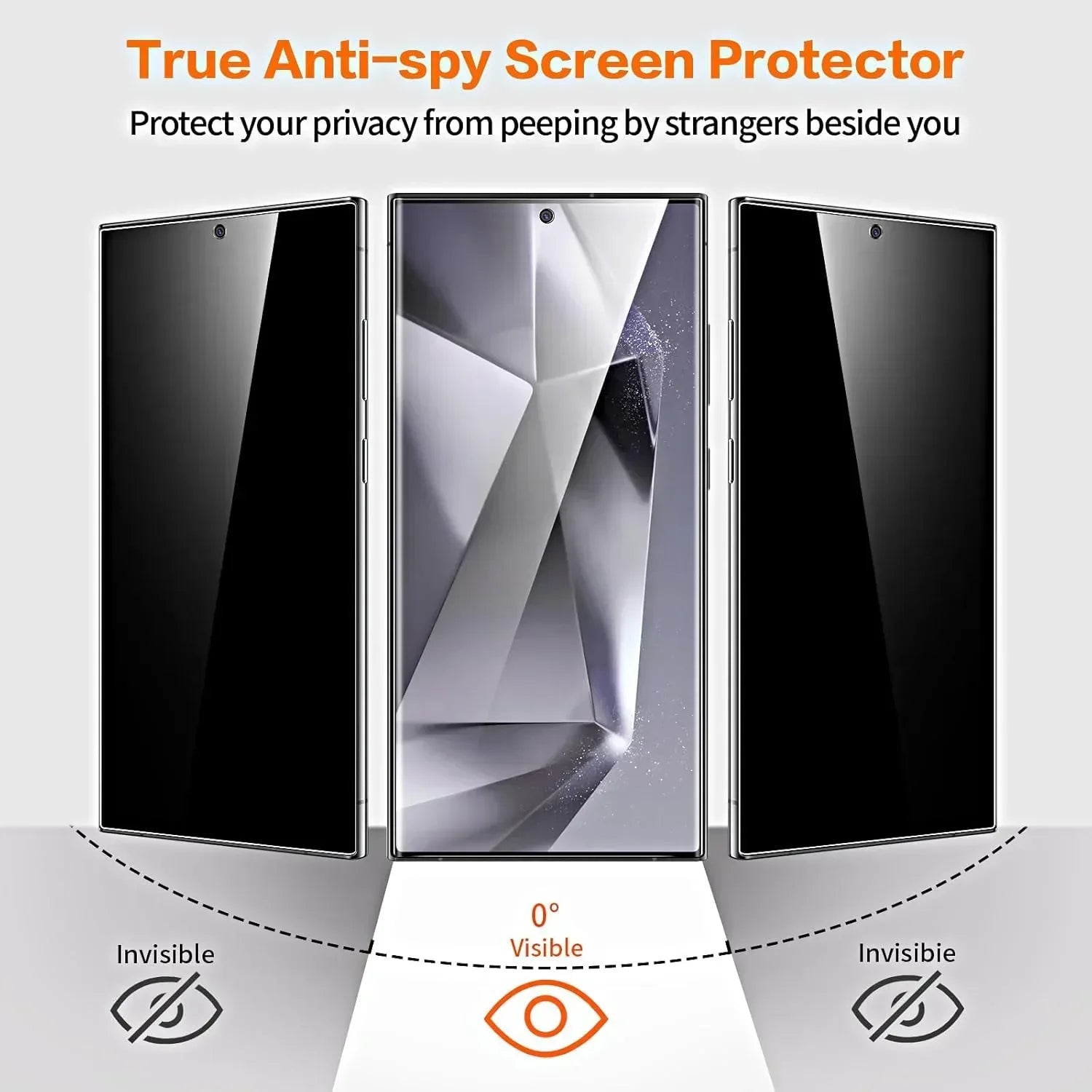 2P UV Privacy Glass Screen Protector Samsung Note 20 Ultra - Three