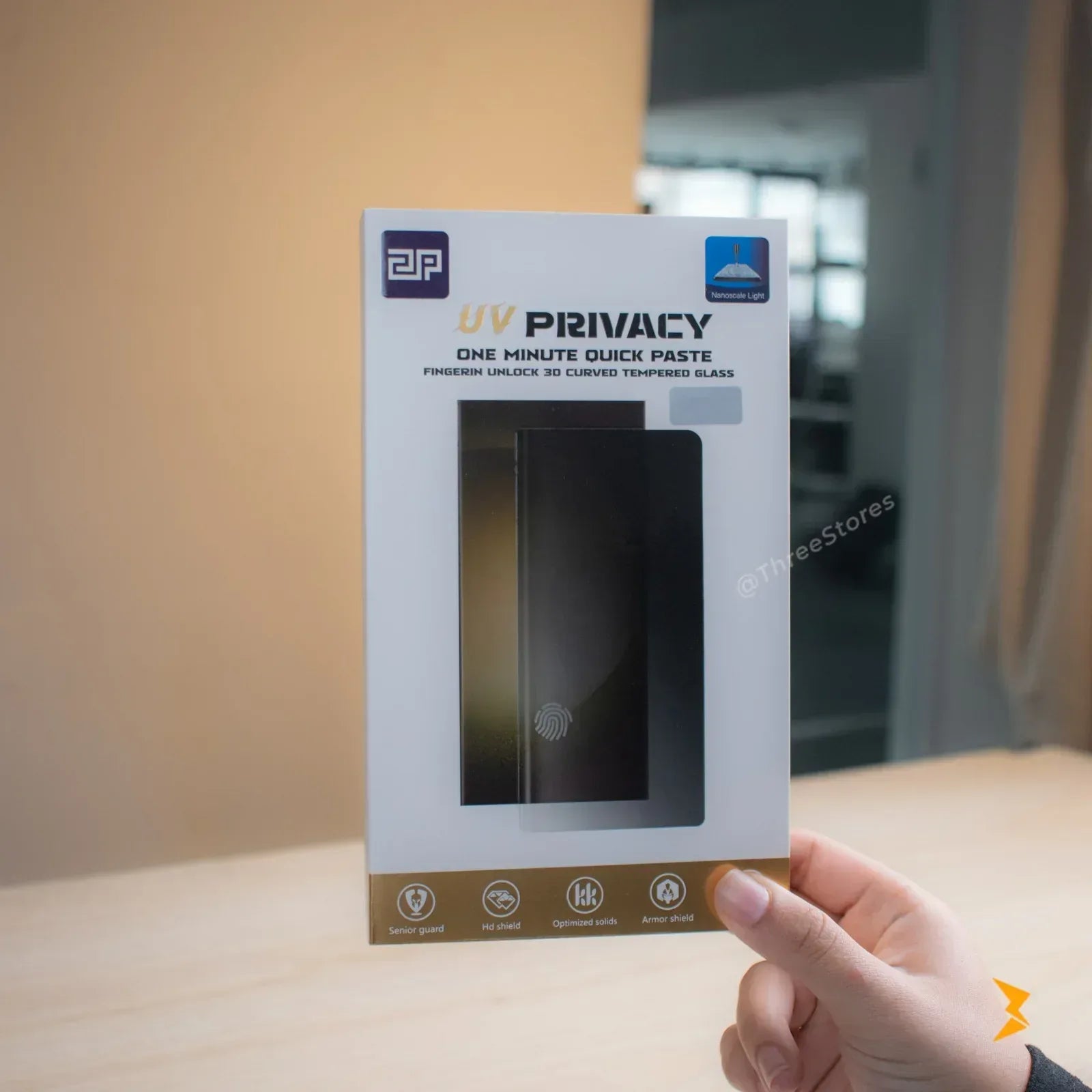 2P UV Privacy Glass Screen Protector Samsung Note 20 Ultra - Three