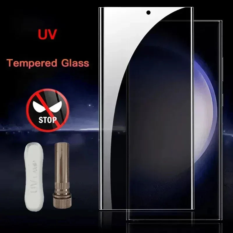 2P UV Privacy Glass Screen Protector Samsung S24 Ultra - Three