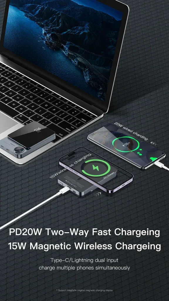 Recci Matrix MagSafe Magnetic Wireless Power Bank RPB-W16 - Three