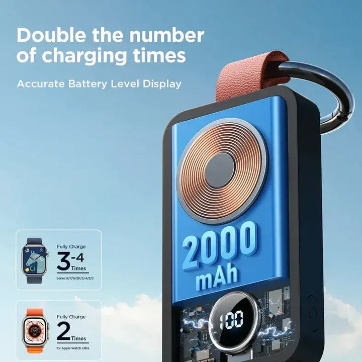 Joyroom 2000mAh Portable Watch Wireless Charger JR-WQW01 - Three