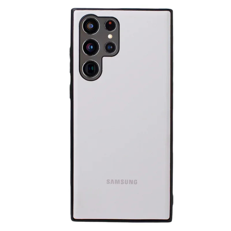 Slim Leather Camera Protection Case Samsung S22 Ultra - Three