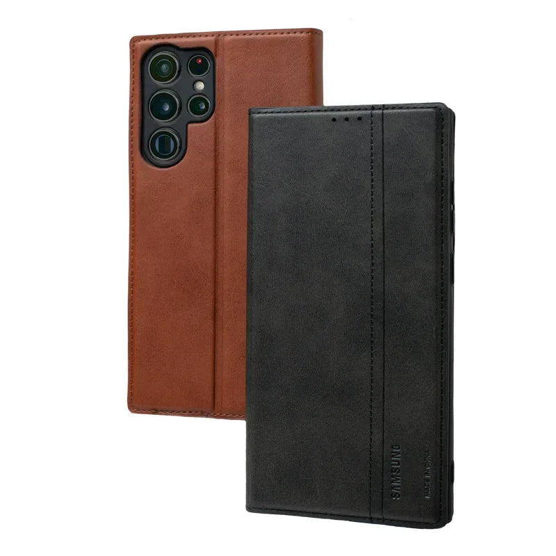 Cradle Flip Leather Case Samsung S22 Ultra - Three