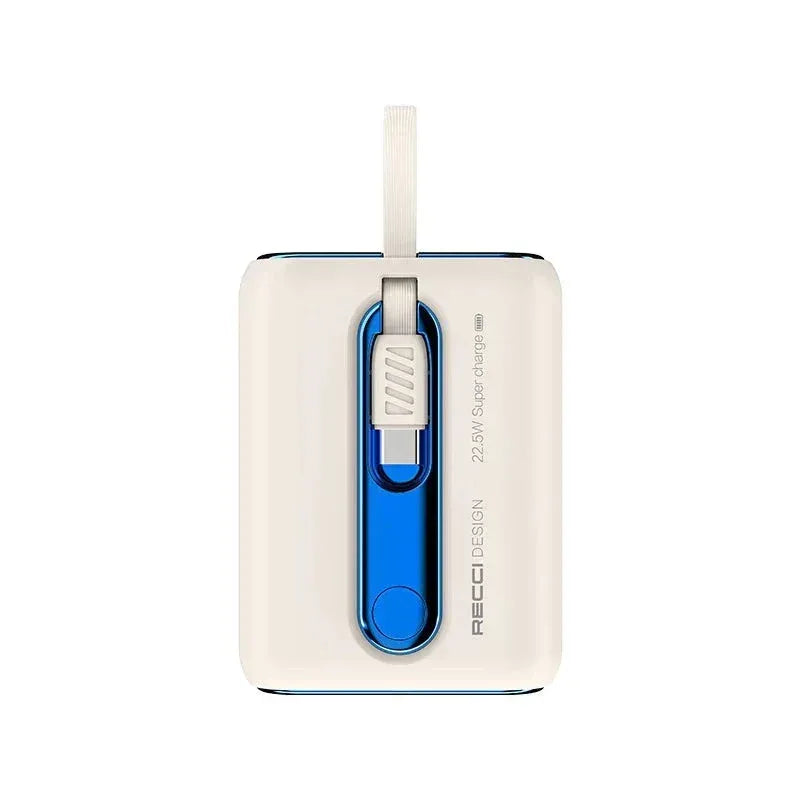 Recci Dual Cable Power Bank 10000mAh Fast Charging RPB-P12 - Three