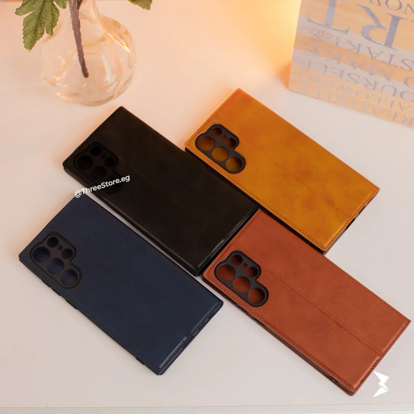 Cradle Flip Leather Case Samsung S22 Ultra - Three