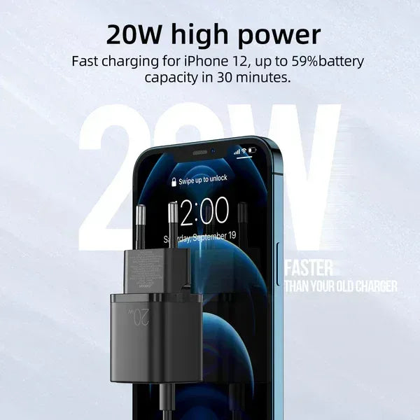 Joyroom 20W Quick Charger USB Type C & PD L-QP207 - Three