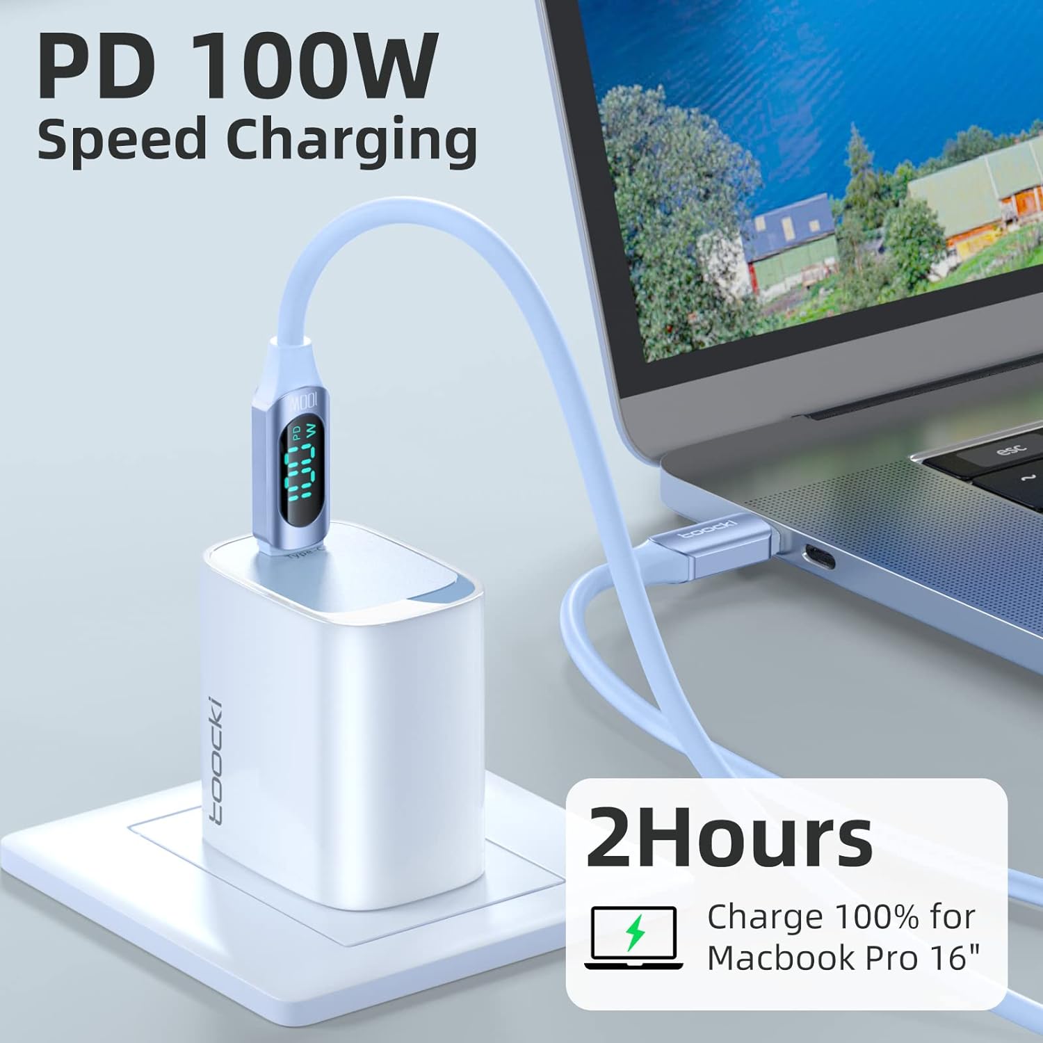 Maxco Silicone Cable Digital Display 100W Type c MS05CC