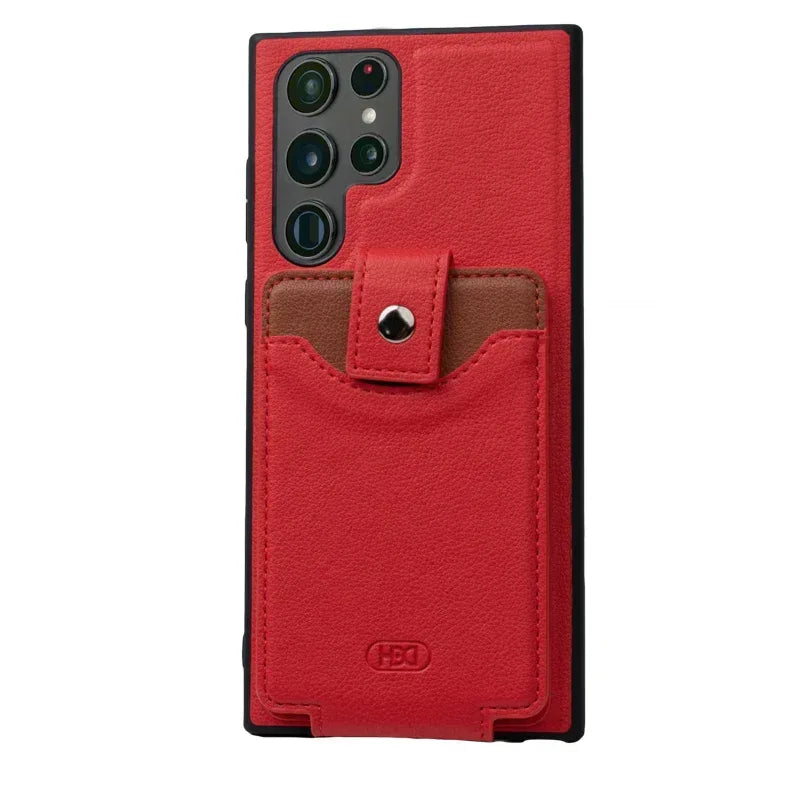 Hdd Leather Card Case Samsung S22 Ultra - Three