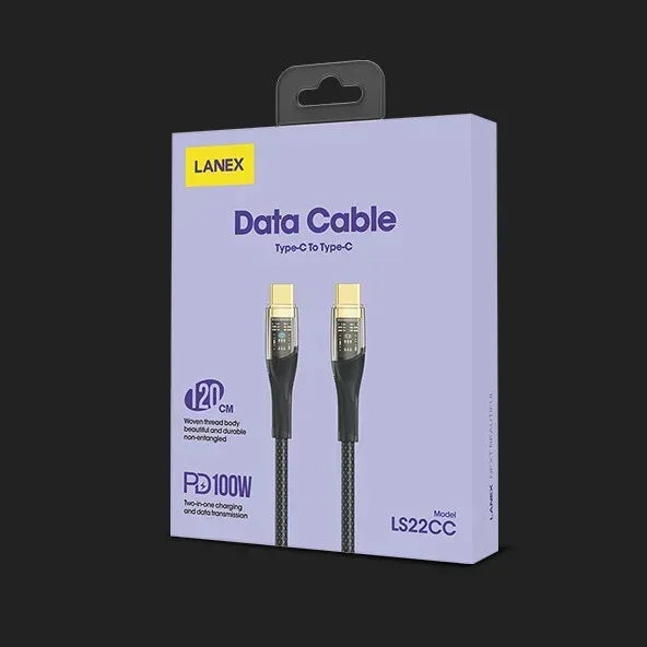 LANEX Type-C To Lightning Data Cable 1.2M LS22CL - Three