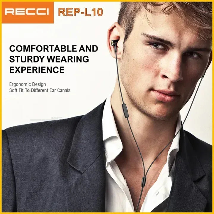 Recci In-Ear Wired EarPhone REP-L10 - Three