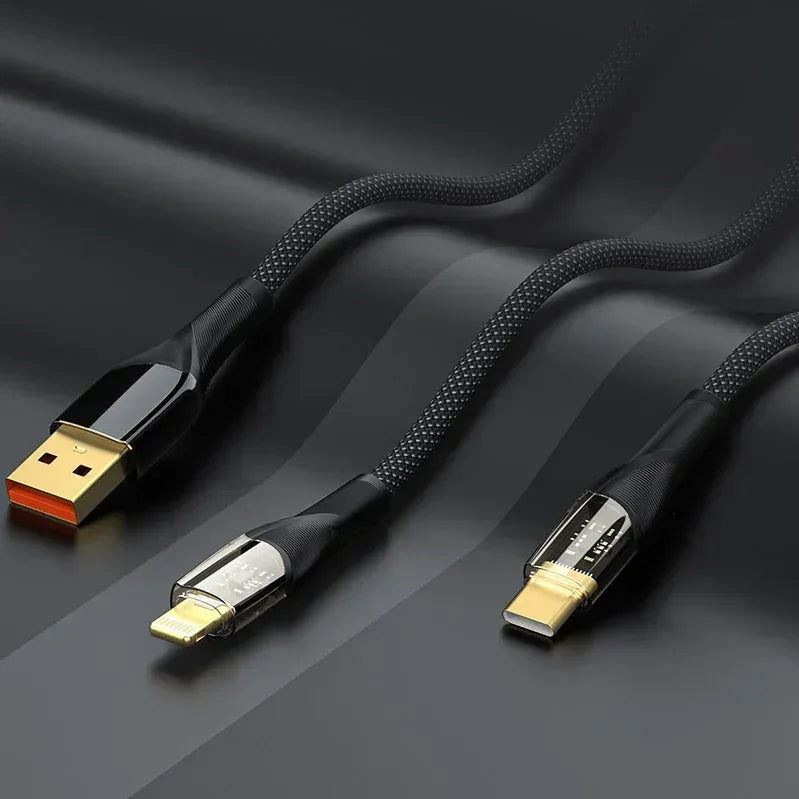 LANEX Type-C To Lightning Data Cable 1.2M LS22CL - Three