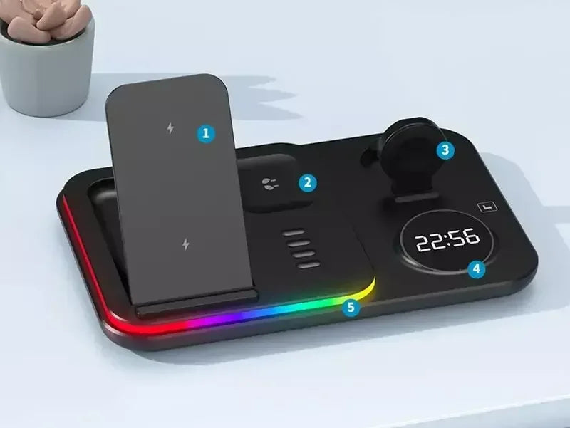 5 in 1 Wireless Charger Station Dock A82 - Three