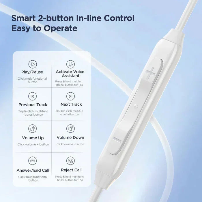 joyroom Series Half In-Ear Wired Earphones JR-EC05 - Three