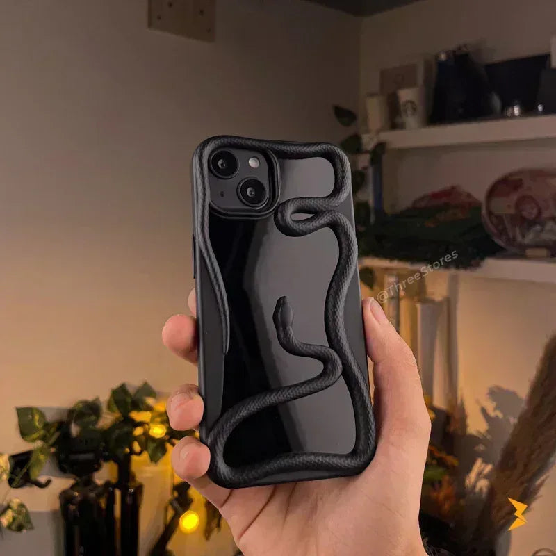 3D Snake Hollow Case iPhone 14/15 Plus - Three