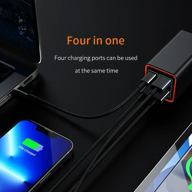 Recci GaN 65W Fast Charge Desktop Charger RC37 - Three