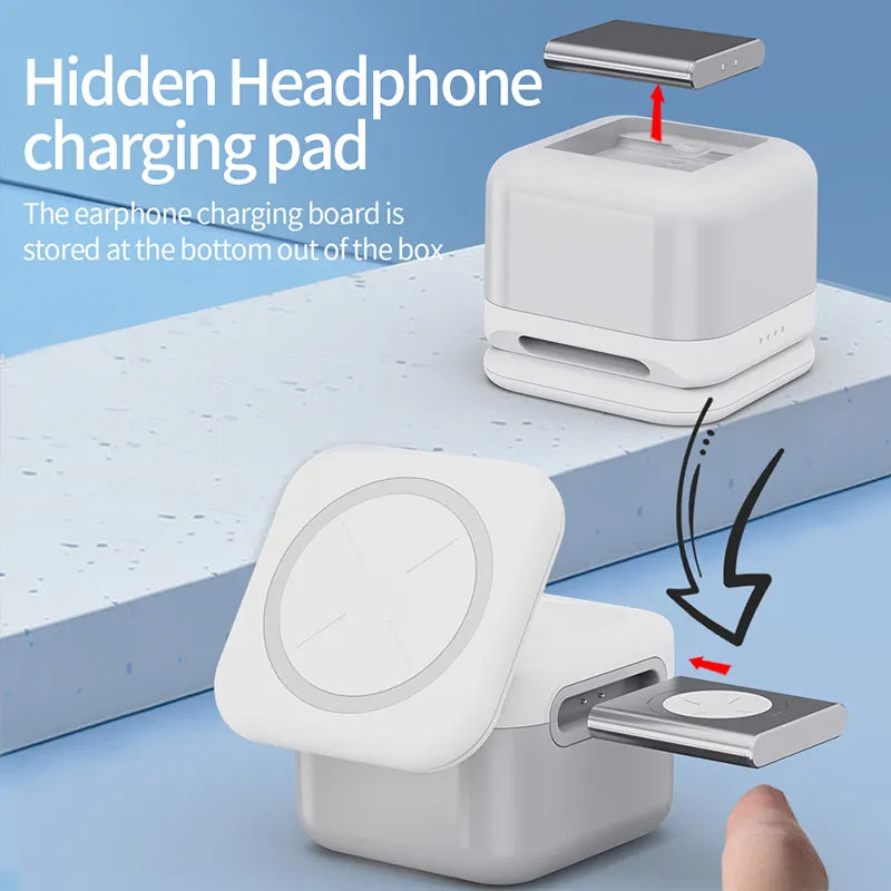 3 in 1 Cube Magnetic Wireless Charger