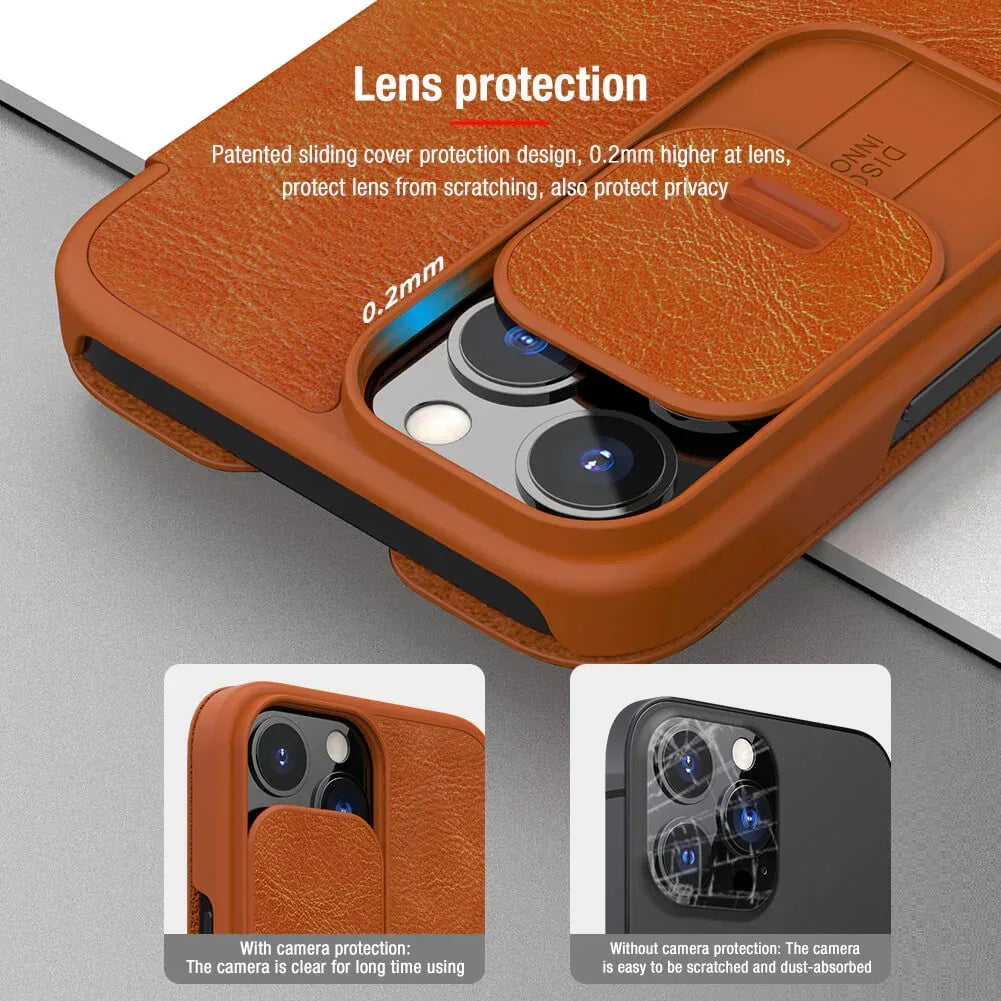Nillkin Qin Pro Leather Case iPhone 14 Pro Max - Three