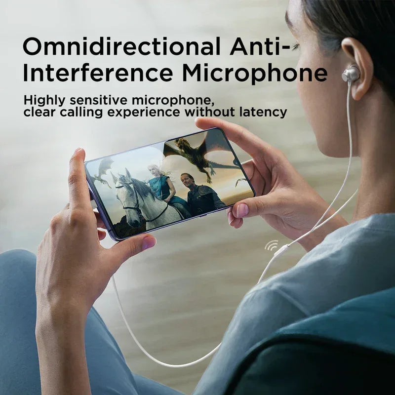 Joyroom TYPE-c Series In-Ear Metal Wired Earbuds JR-EC06 - Three