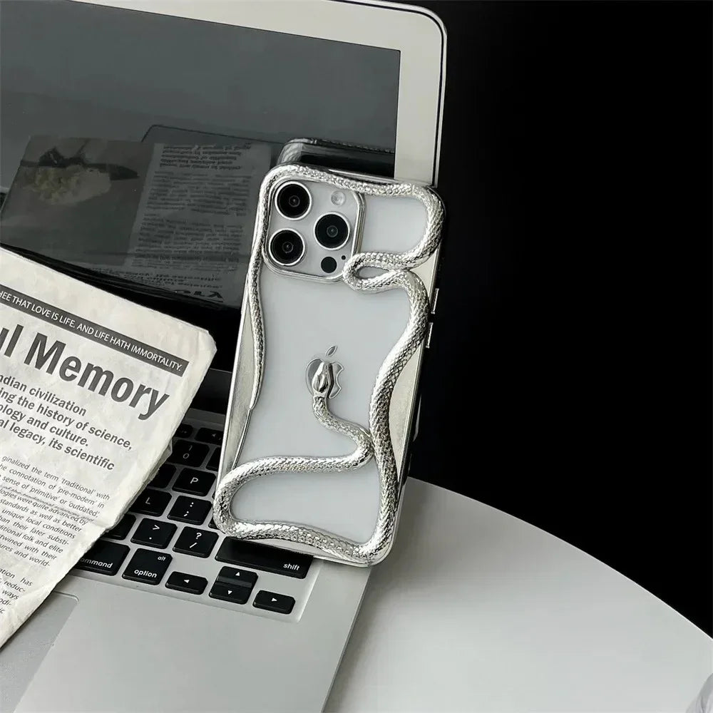 3D Snake Hollow Case iPhone 15 Pro Max - Three