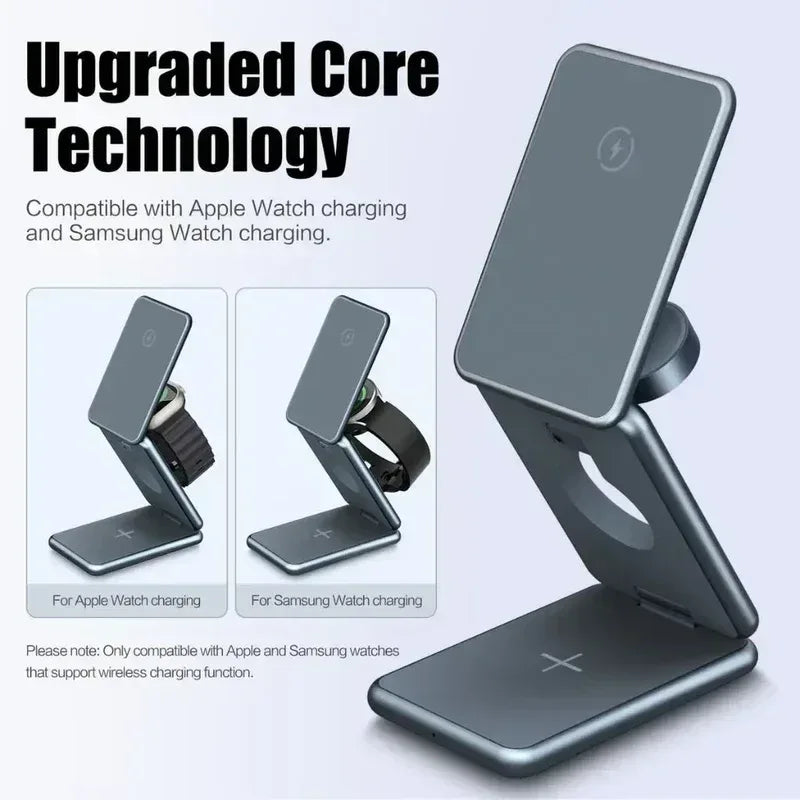 3 in 1 Foldable Magnetic Wireless Charger W28 - Three