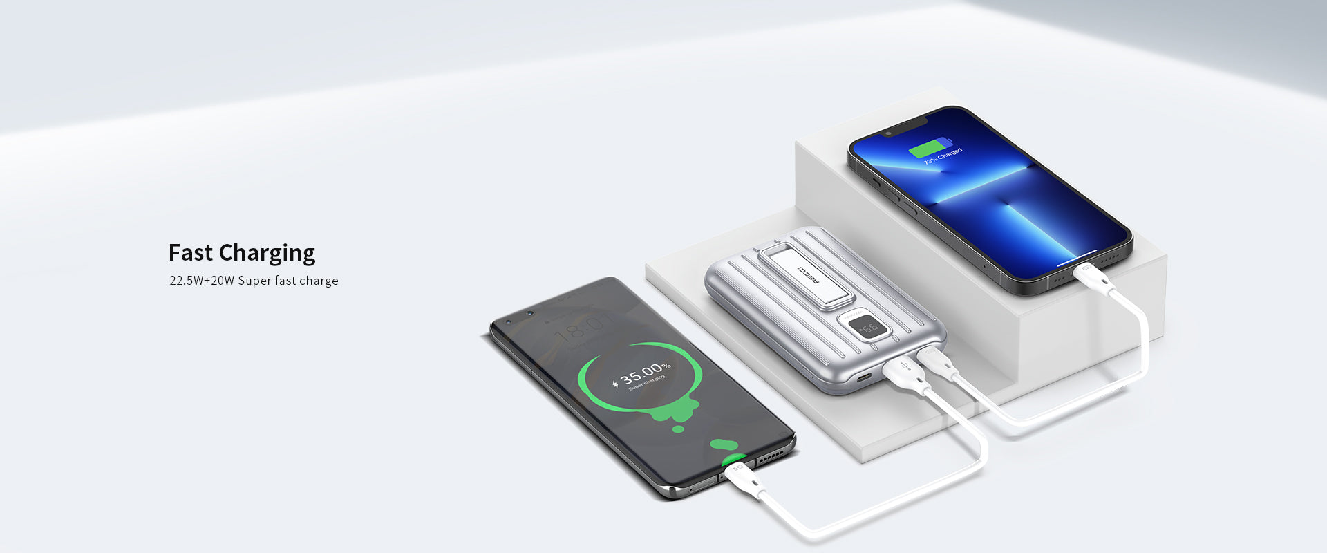 Recci Suitcase Magnetic Power Bank 10000 MAh RPB-P23