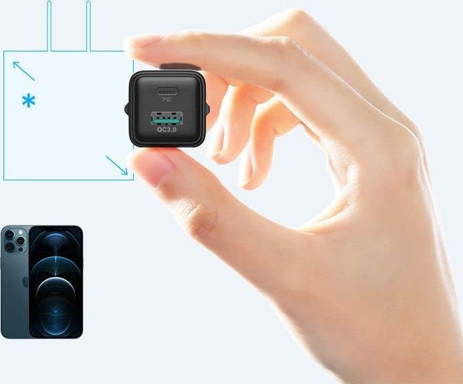 شاحن جوي روم بقوة 20 واط ومنفذ تايب سي وتقنية توصيل الطاقة