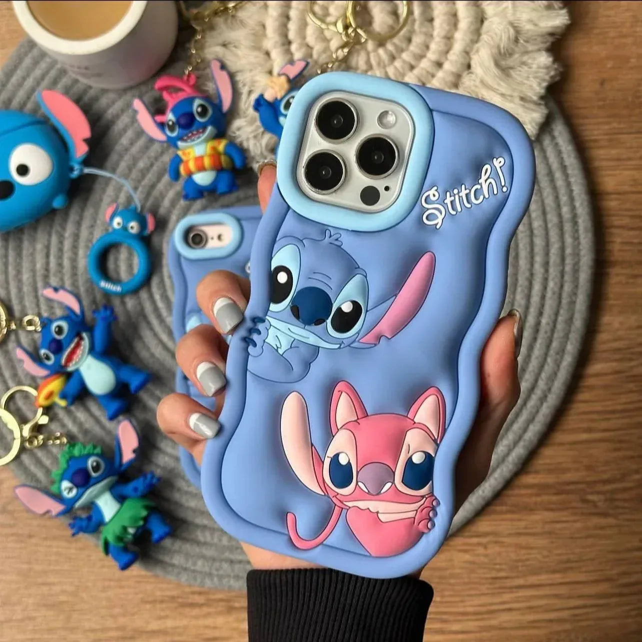 Stitch Silicone Case iPhone 14 Pro Max - Three
