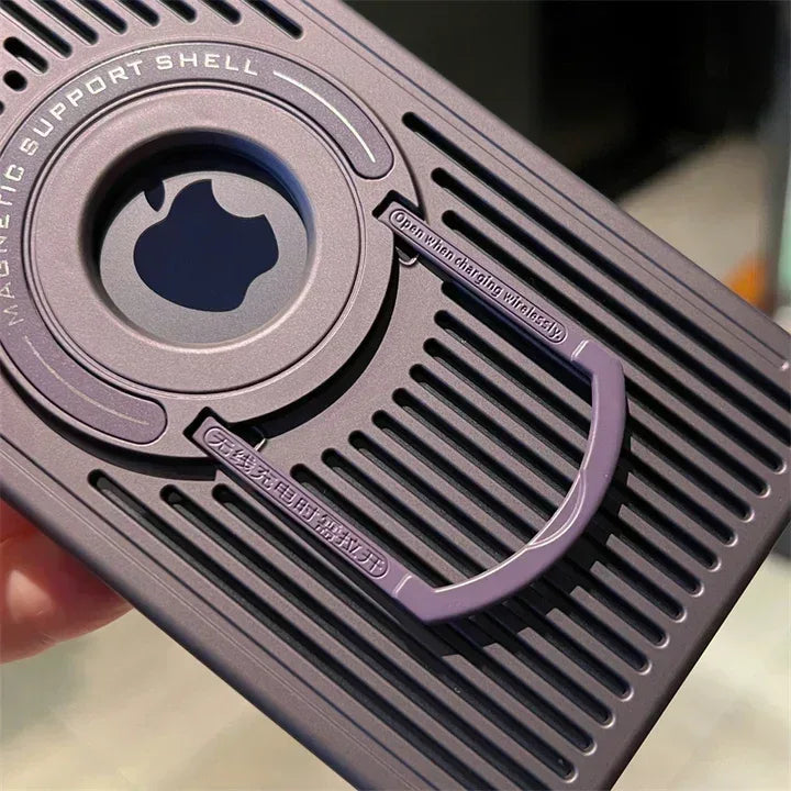 Breathable Magnetic Stand Case iPhone 13 Pro Max - Three