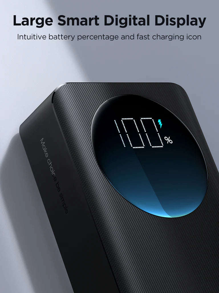 Joyroom 30W LCD Screen Power Bank 10000mAh with Light JR-PBF01