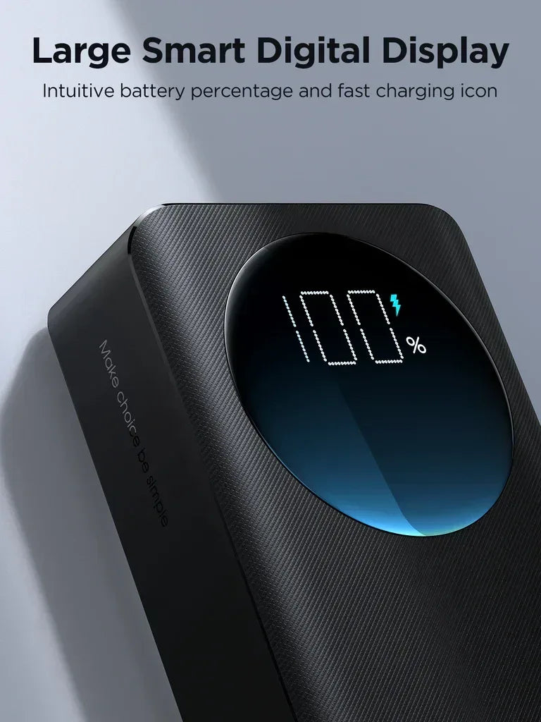 Joyroom 30W LCD Screen Power Bank 10000mAh with Light JR-PBF01 - Three