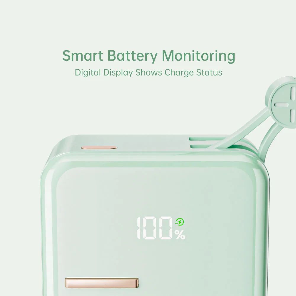 Rock Fridge Series Fast Charging Power Bank With Cables 22.5 Y18