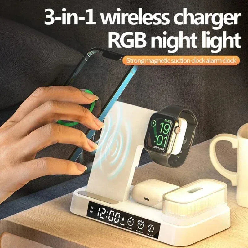 4 in 1 Foldable Wireless Charger Station A37 - Three