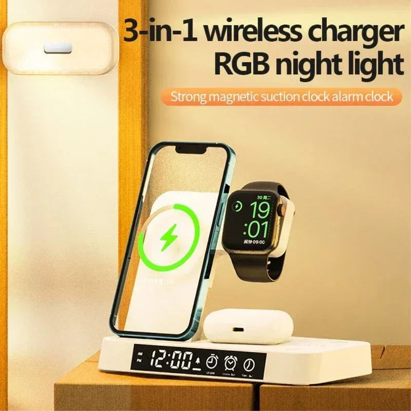 4 in 1 Foldable Wireless Charger Station A37 - Three