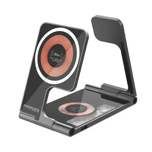 4 in 1 Folding Magnetic Wireless Charging Station Dual 15W - Three