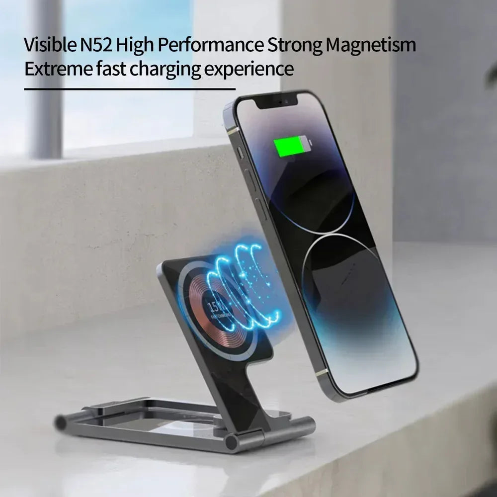 4 in 1 Folding Magnetic Wireless Charging Station Dual 15W - Three