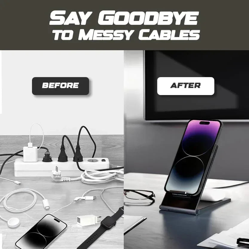 4 in 1 Travel Wireless Charging Station 15W - Three